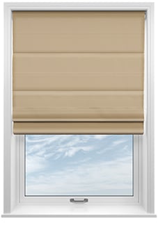 Faux Suede, Natural - Twist&Fit Roman Blind